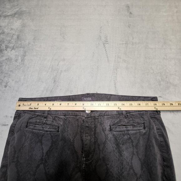 NYDJ Denim Jeans Womens 18 Gray Ami Skinny Snake Print Lift Tuck Stretch Pants - Picture 9 of 11